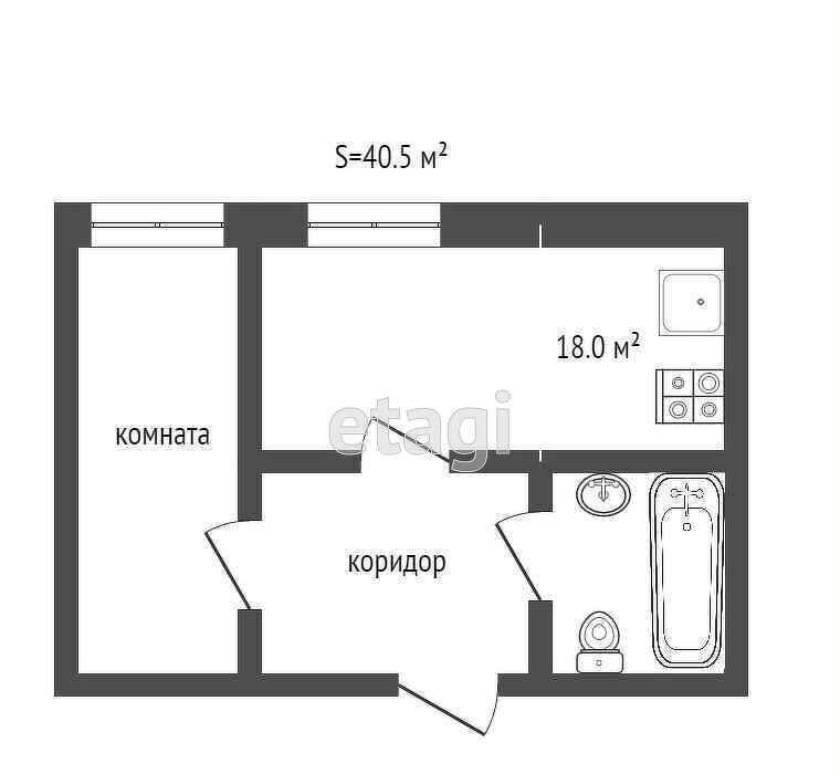 квартира г Тюмень р-н Центральный ул Газовиков 34 фото 15