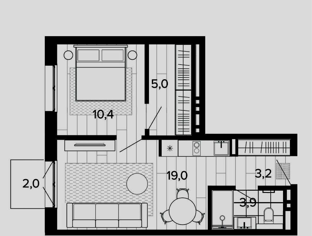 квартира г Барнаул р-н Центральный тракт Змеиногорский 35б корп. 1 фото 3