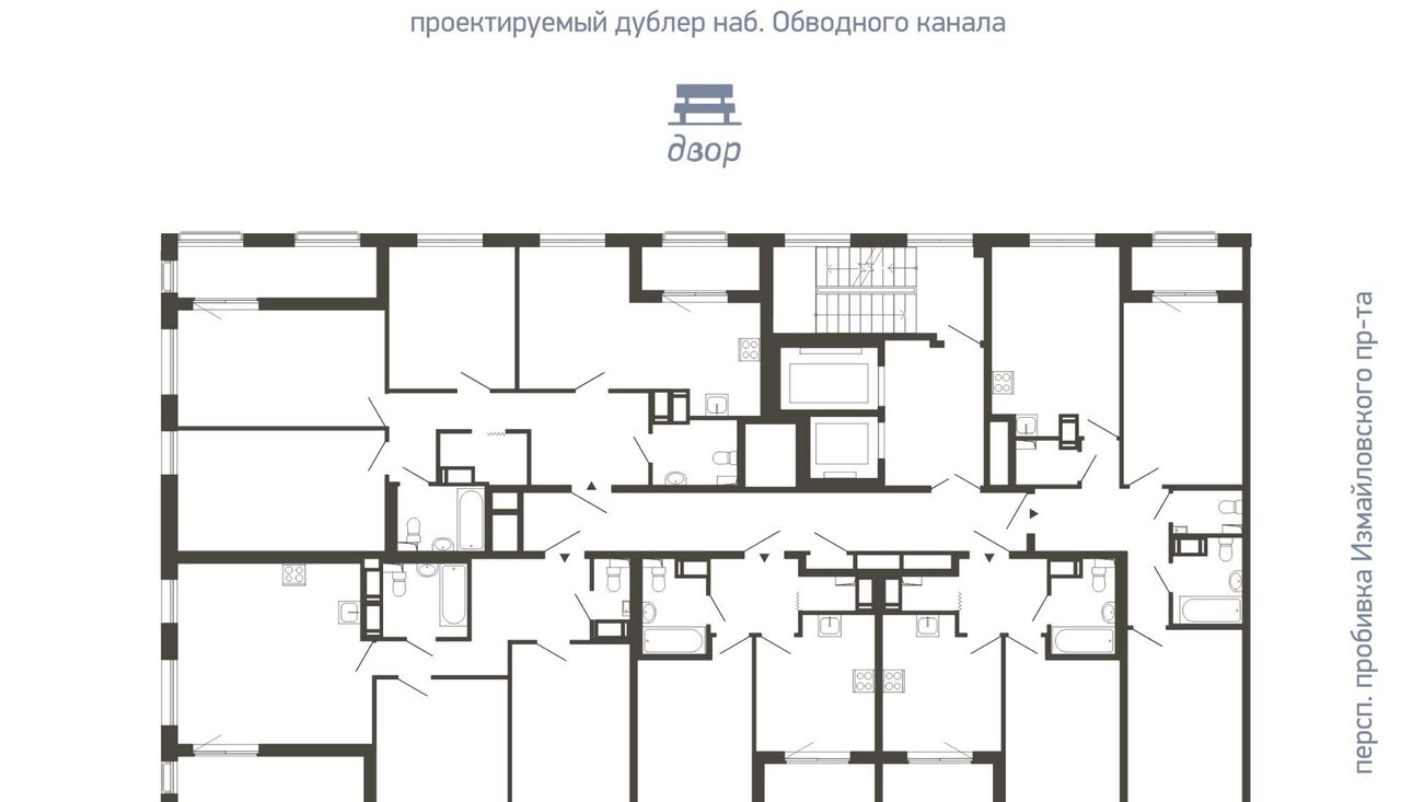 квартира г Санкт-Петербург метро Балтийская б-р Измайловский 9 квартал «Галактика» округ Измайловское фото 2