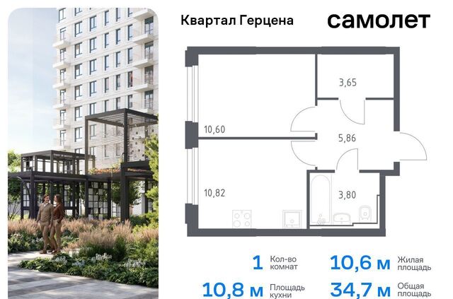 метро Домодедовская ЖК «Квартал Герцена» корп. 2 фото