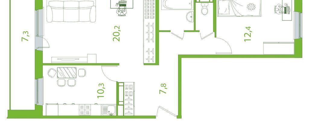 квартира г Томск р-н Октябрьский ул Пришвина 52 ЖК «Ботаника» фото 1