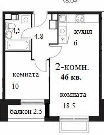 квартира г Москва п Сосенское д Столбово пр-кт Куприна 40/3 Новомосковский административный округ фото 10