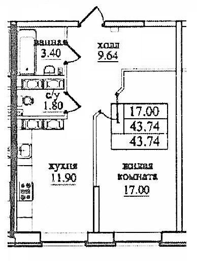 квартира г Санкт-Петербург п Парголово ул Михаила Дудина 25/2 ЖК «Северная Долина» Выборгский фото 10