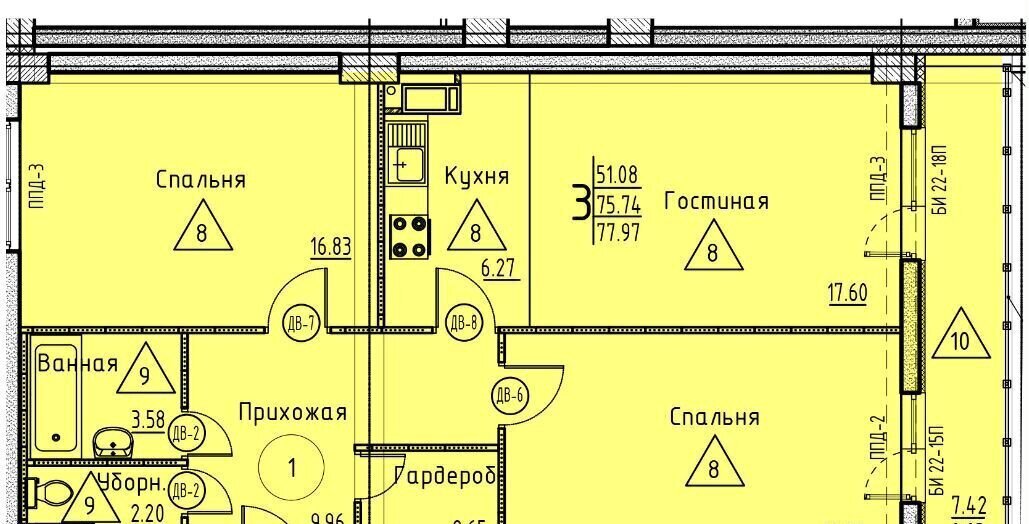 квартира г Пенза Пенза-2 ул 65-летия Победы 11 р-н Октябрьский фото 1