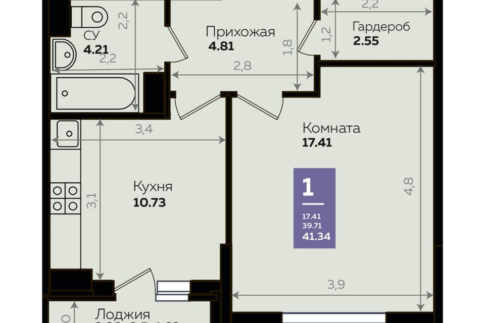 квартира г Краснодар р-н Прикубанский ул им. Героя Яцкова И.В. 9/3 микрорайон «Губернский» Краснодар городской округ фото 1