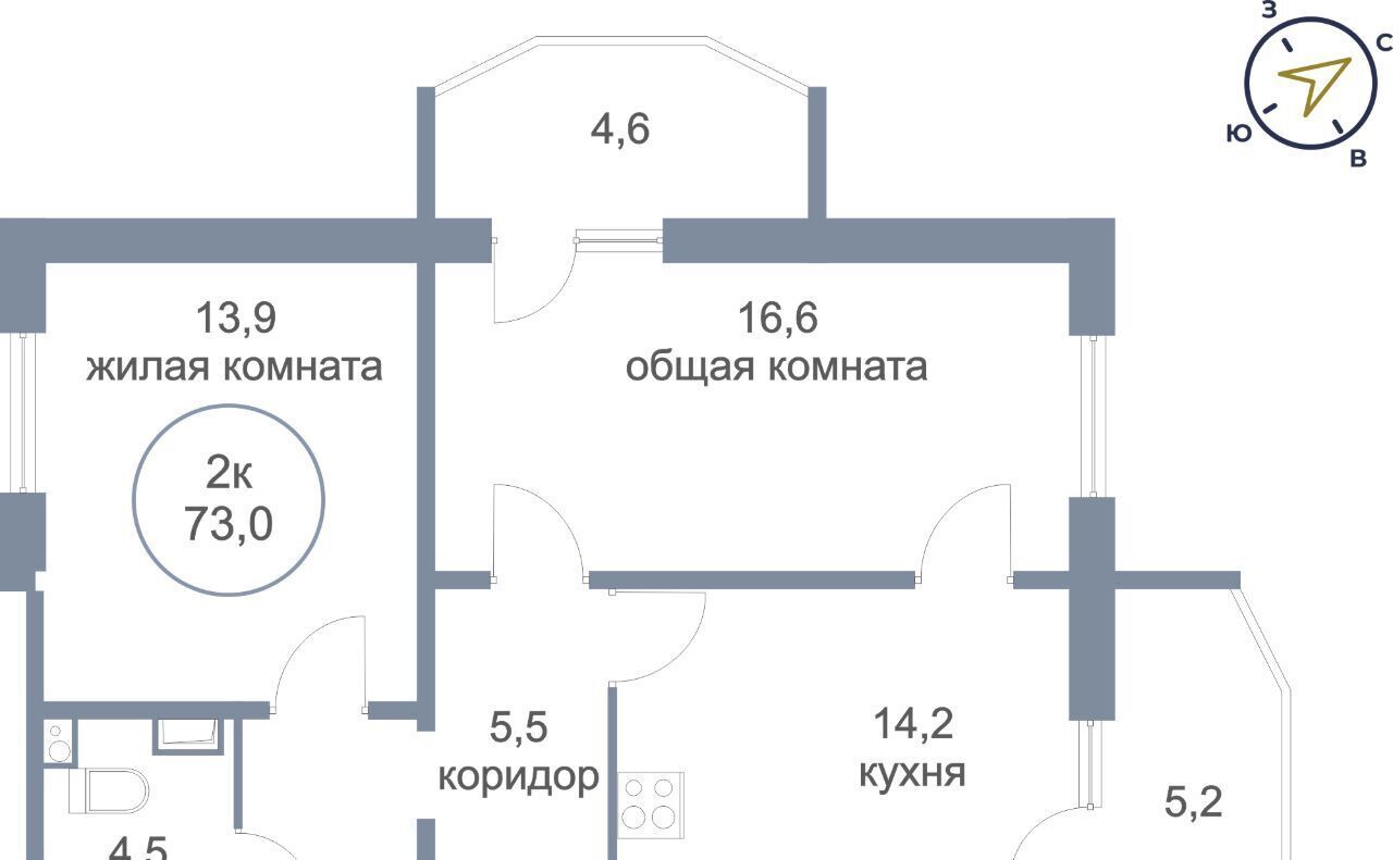 квартира г Сургут тракт Югорский 54/1 жилой дом по Югорскому тракту фото 1