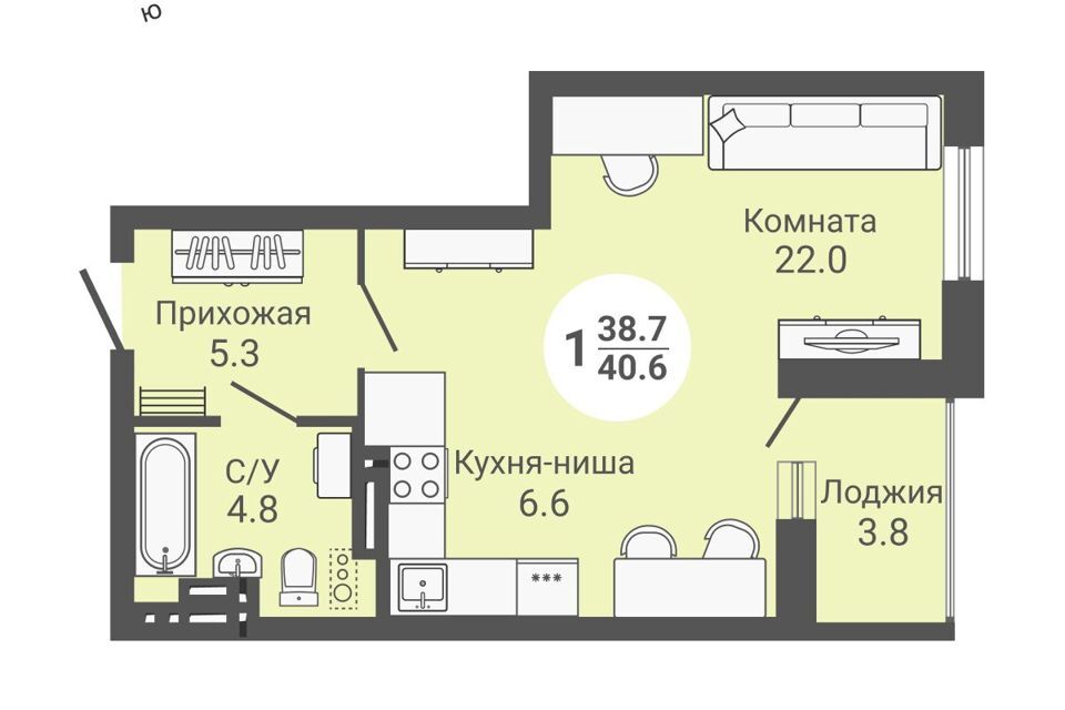 квартира г Новосибирск р-н Кировский ул Петухова 172 городской округ Новосибирск фото 1