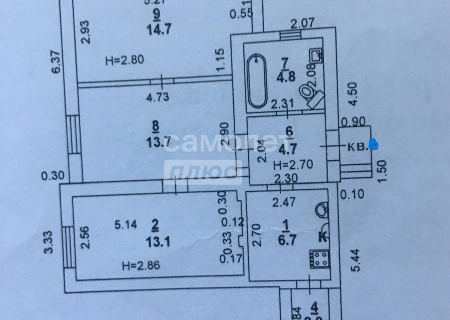 квартира г Ростов-на-Дону р-н Ленинский Новое поселение ул Черепахина 136 Ростов-на-Дону городской округ фото 8