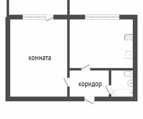 квартира п Дубовое р-н мкр Северный ул Центральная 9 городское поселение Северный фото 11