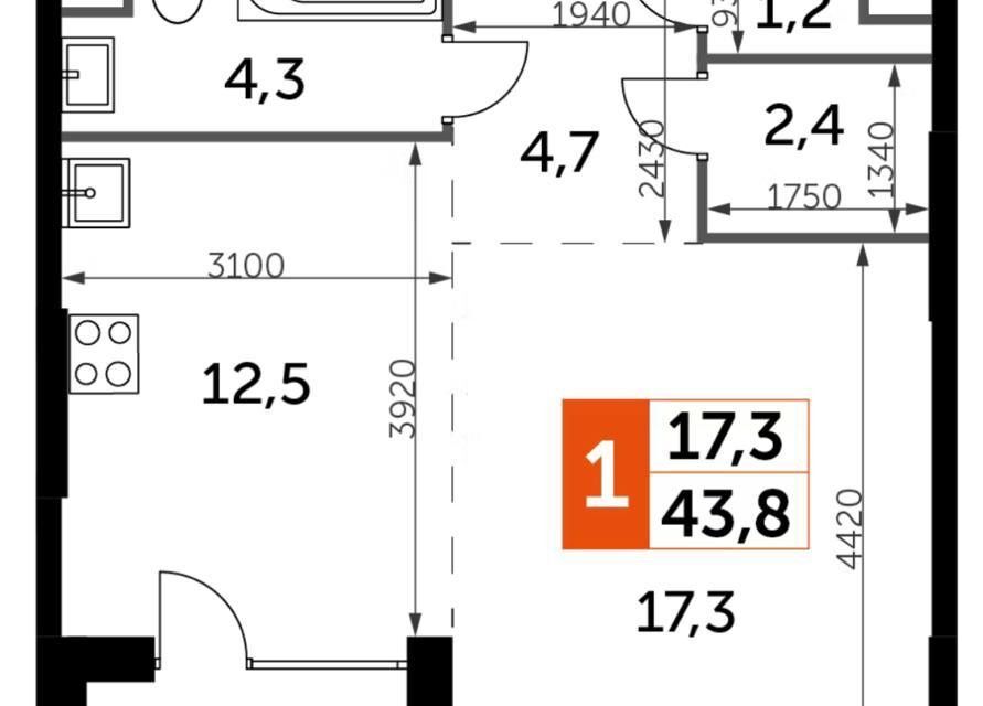 квартира г Москва наб Шелепихинская 40к/1 Северо-Западный административный округ фото 7