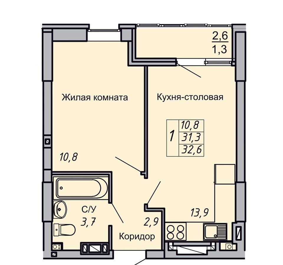 квартира г Волгоград р-н Кировский ул 64-й Армии 2 фото 1