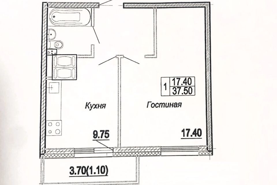 квартира г Санкт-Петербург п Шушары пр-кт Новгородский 10а жилой комплекс Волна фото 4