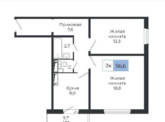 квартира г Красноярск р-н Октябрьский ул Норильская 1 ЖК Три слона фото 2