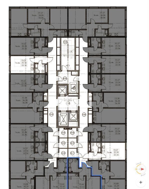 квартира г Санкт-Петербург метро Автово ул Маршала Казакова 1 корп. 3, д. 21 фото 3