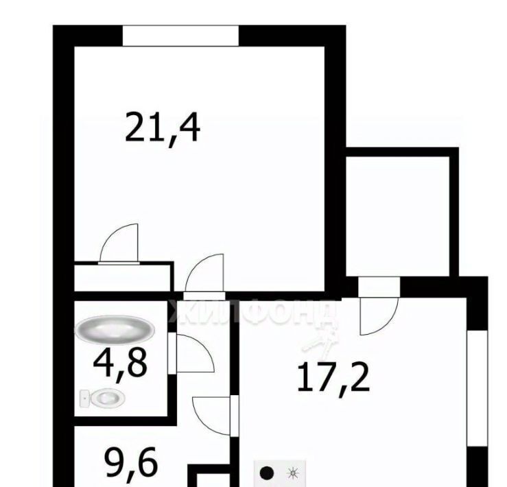 квартира р-н Новосибирский рп Краснообск 6-й мкр, 2 фото 16