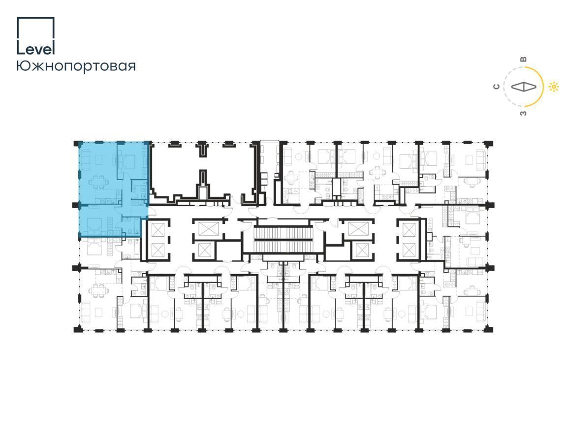 квартира г Москва метро Кожуховская ул Южнопортовая 3 ЖК Левел Южнопортовая муниципальный округ Печатники фото 2