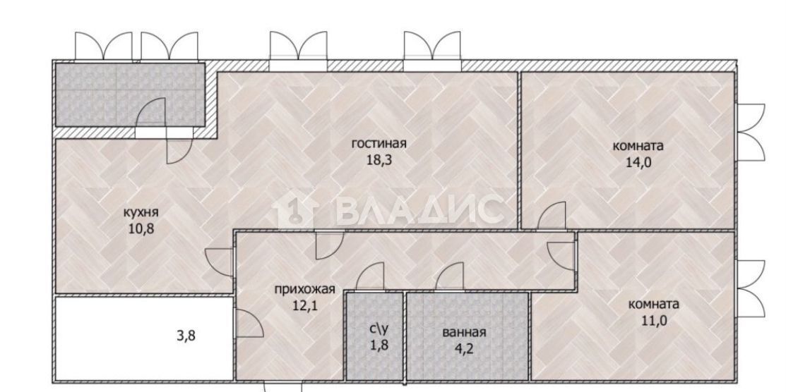 квартира г Уфа р-н Кировский б-р Назара Наджми 19/1 фото 24