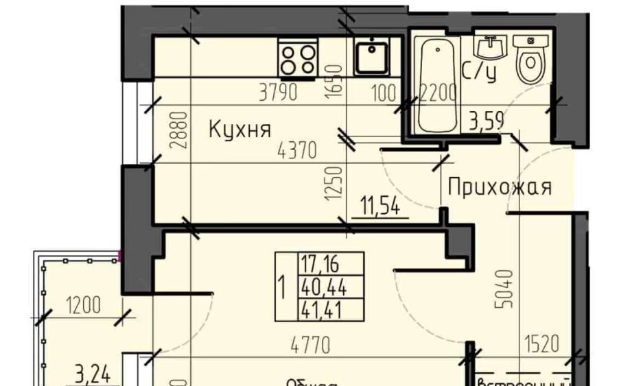 квартира г Красноярск р-н Центральный ш Северное 50а фото 2