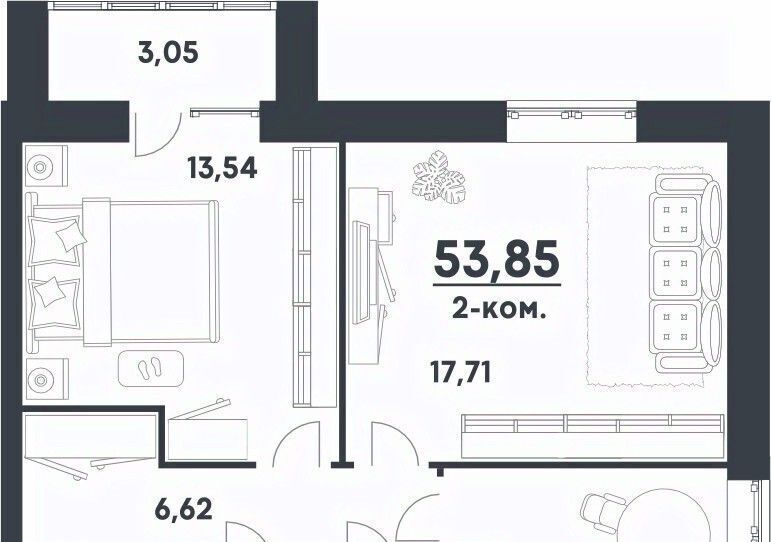 квартира г Волгоград р-н Советский жилой район Долина-2 жилрайон фото 1