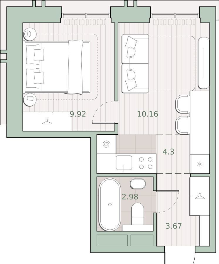 квартира г Москва метро Кунцевская ул Ивана Франко корп. 5 фото 1