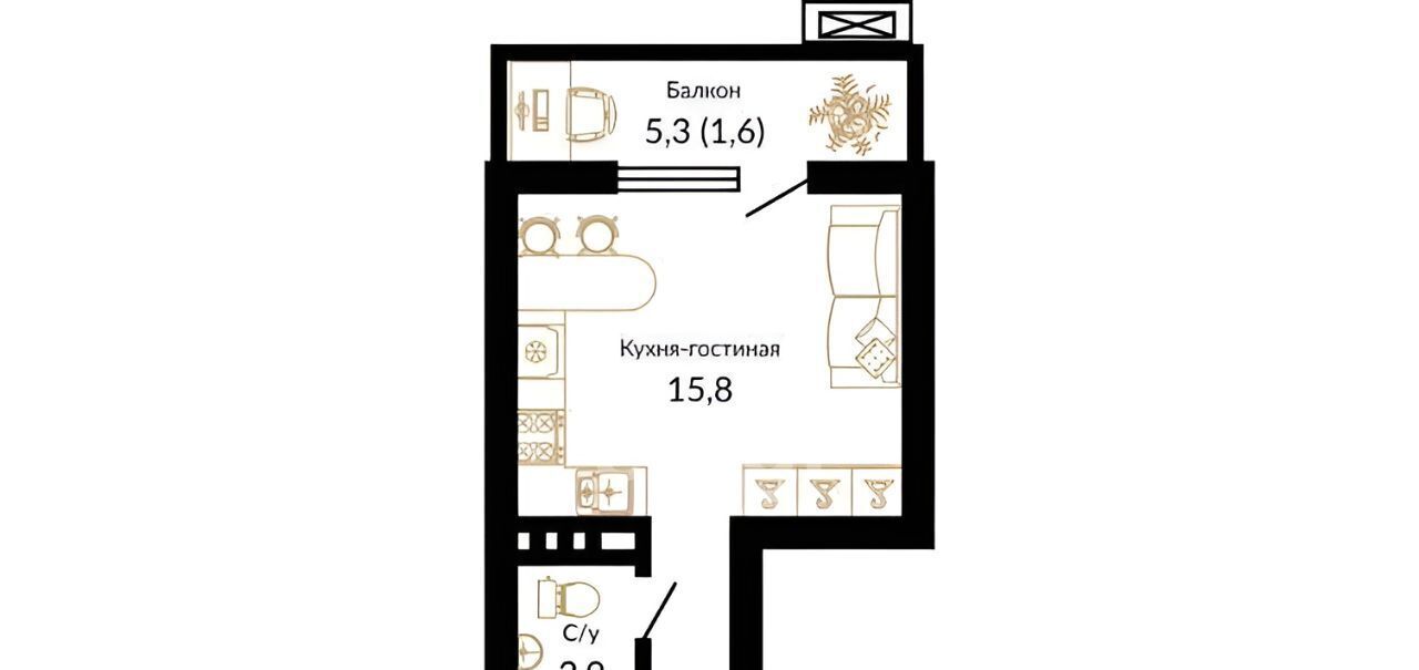 квартира г Краснодар р-н Прикубанский ЖК «Краснодар» ул. Даниила Смоляна, 71к 2 фото 1