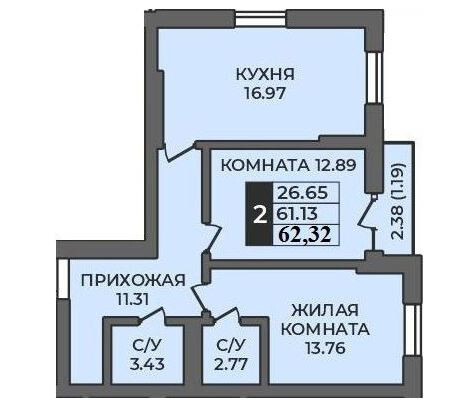 квартира г Оренбург ул Ильи Глазунова 6 жилой район «Гранд парк» городской округ Оренбург фото 4