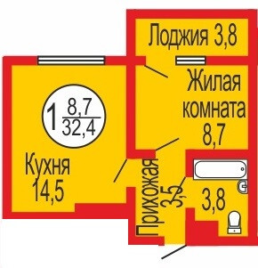 квартира г Оренбург ул Уральская 14 ЖК «Дубки» городской округ Оренбург фото 3