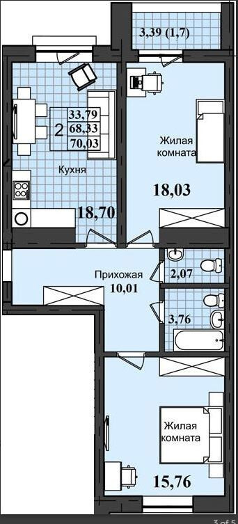 квартира г Оренбург ул Ильи Глазунова 18 городской округ Оренбург фото 7