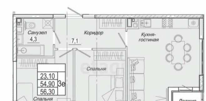 квартира р-н Анапский с Сукко ул Мирная 9к/1 Анапа муниципальный округ фото 2