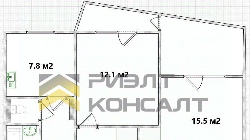 квартира г Омск р-н Ленинский микрорайон «Московка-2» 13/1 ул. Ярослава Гашека фото 14