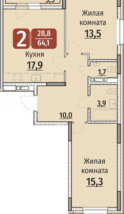 квартира г Чебоксары р-н Калининский ЖК «Олимп» фото 1