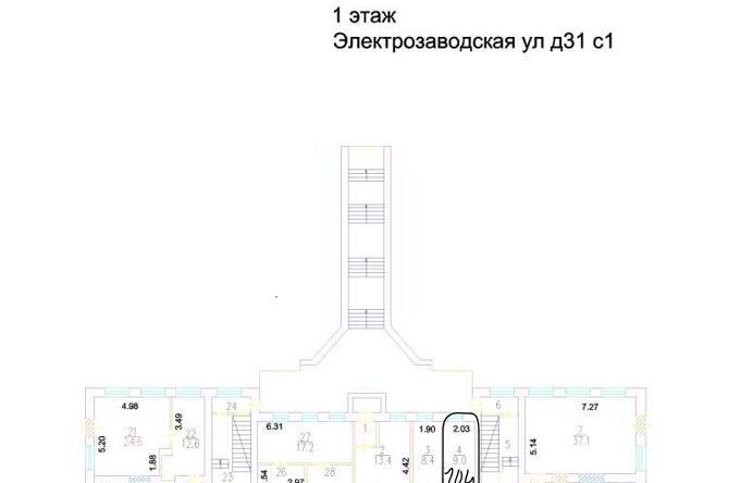 свободного назначения г Москва метро Преображенская площадь ул Электрозаводская 31с/1 фото 1