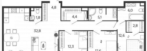 квартира г Москва метро Технопарк ЖК Шагал 3-я оч., к 3 фото 15