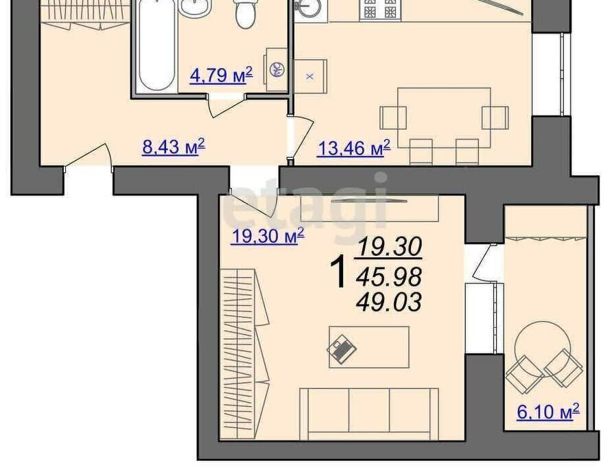 квартира г Брянск ул Спартаковская 114б фото 1