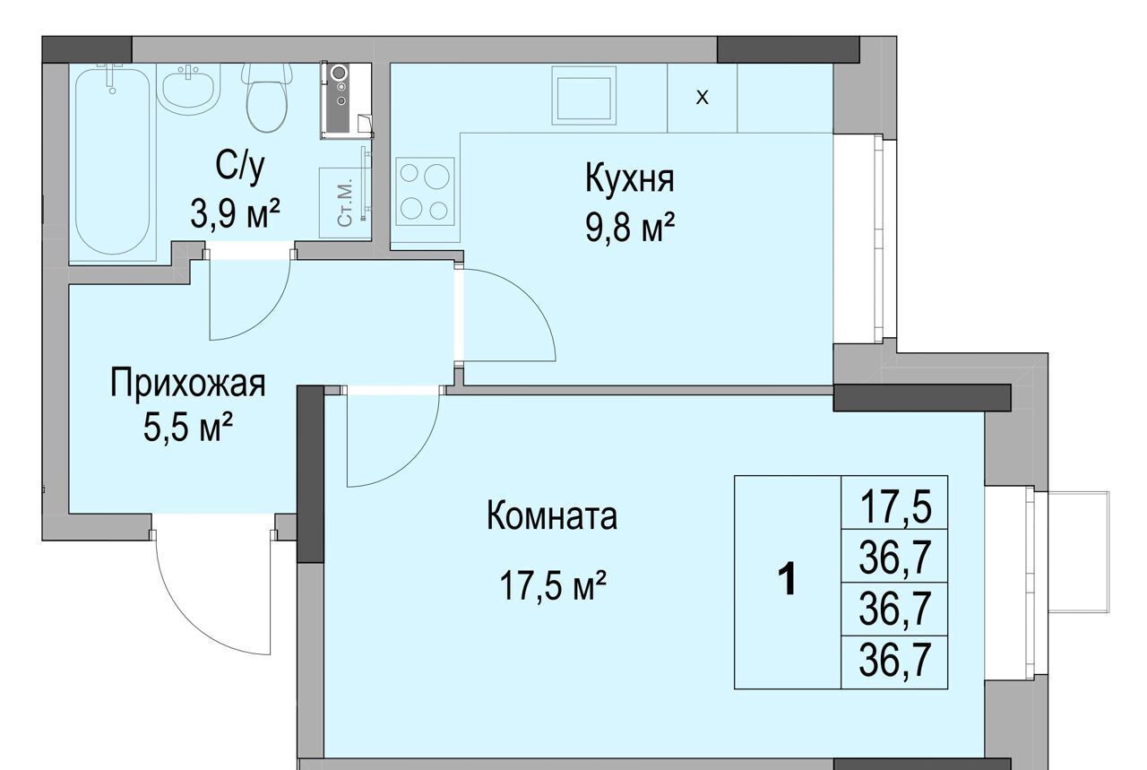 квартира г Ижевск р-н Первомайский ул Пушкинская пер Ботеневский 1 этап фото 2