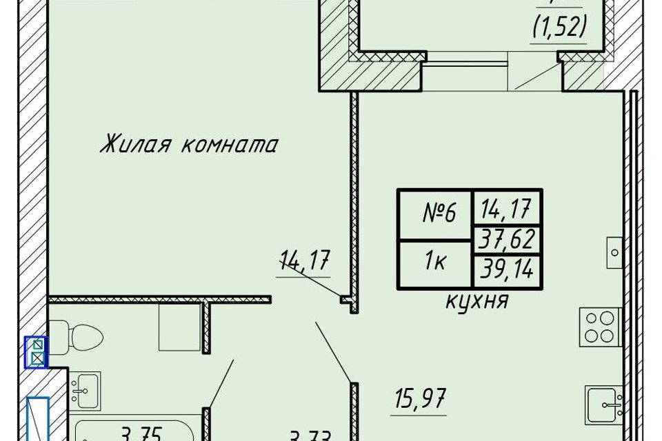 квартира р-н Лаишевский с Сокуры ул Березовая 3/1 фото 1