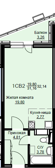 квартира г Щёлково микрорайон Соболевка, к 8, Щёлково городской округ фото 1