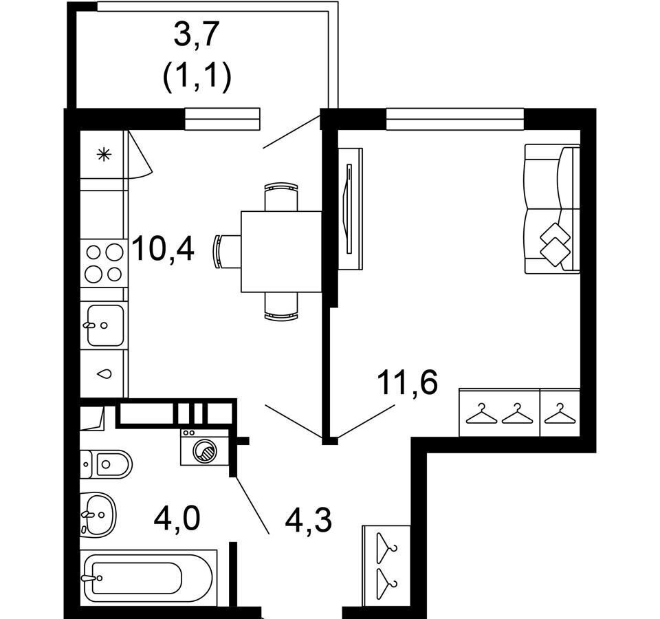 квартира г Сочи р-н Адлерский ул Искры 2 д. 66/10 фото 11