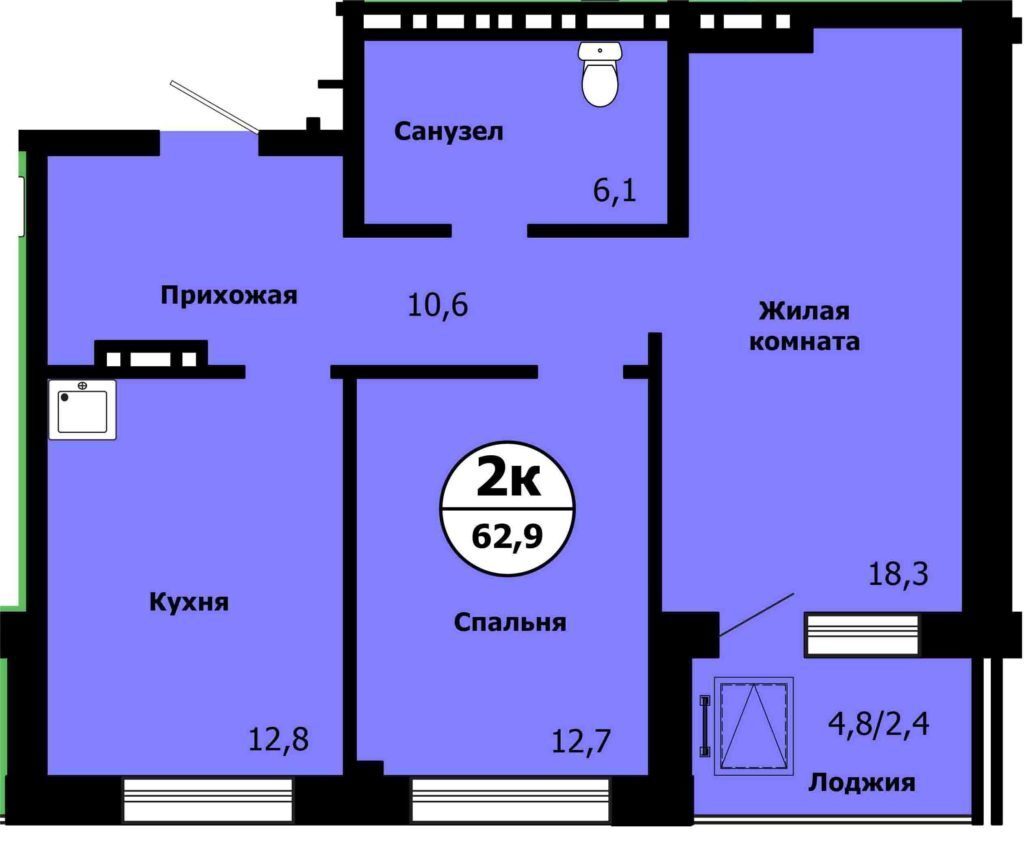 квартира г Красноярск р-н Свердловский ул Лесников фото 1