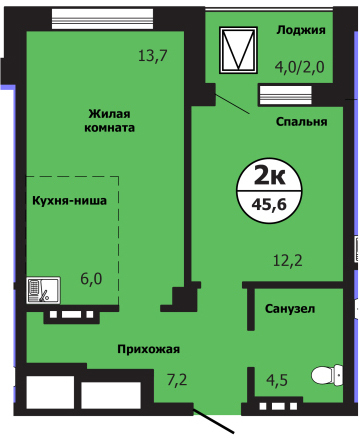 квартира г Красноярск р-н Свердловский ул Лесников фото 1