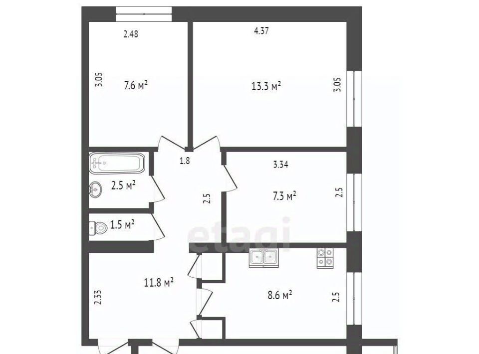 квартира г Якутск ул Хабарова 27к/3 фото 22