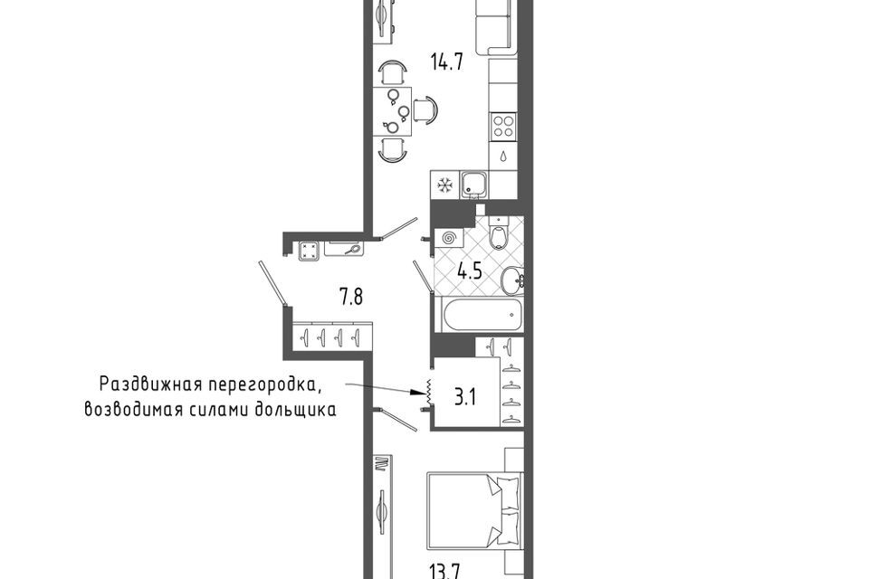 квартира г Санкт-Петербург б-р Измайловский Адмиралтейский район, 11 ст 1 фото 1