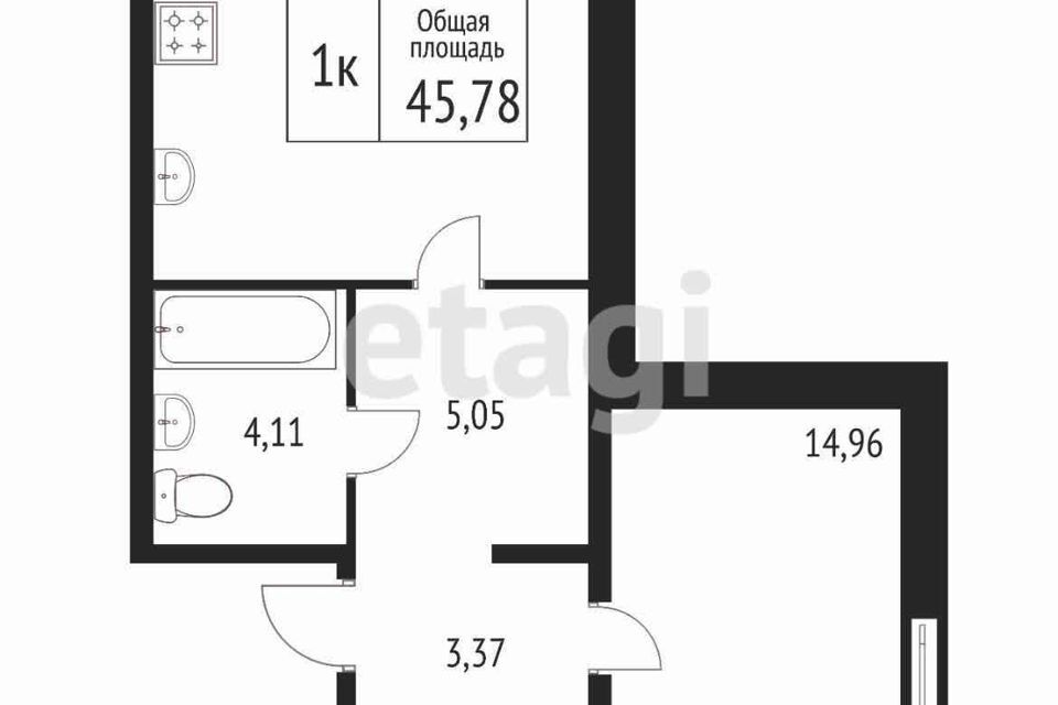 квартира г Кострома ул Судостроительная 14 городской округ Кострома фото 10