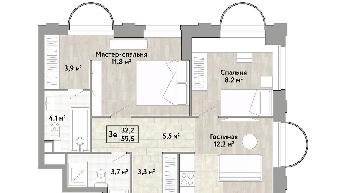 квартира г Москва метро Бунинская аллея № 174 кв-л, Новые Смыслы жилой комплекс фото 1