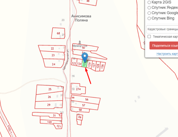 земля с Анисимова Поляна ул Центральная фото
