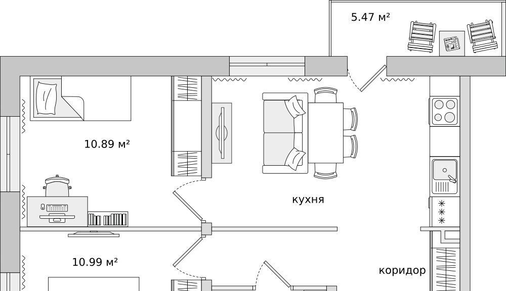 квартира р-н Всеволожский п Бугры ул Тихая 7к/5 Девяткино фото 1