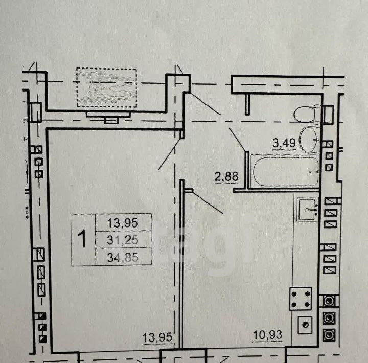 квартира г Кострома ул Московская 100а фото 2