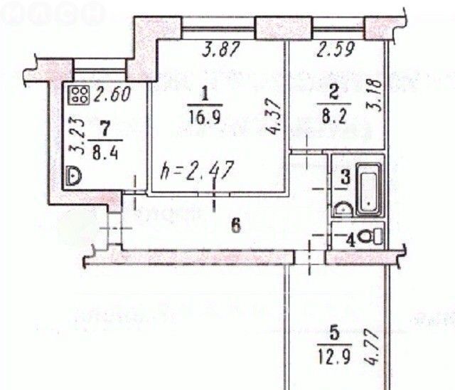 квартира г Омск р-н Кировский ул Дианова 26 фото 19