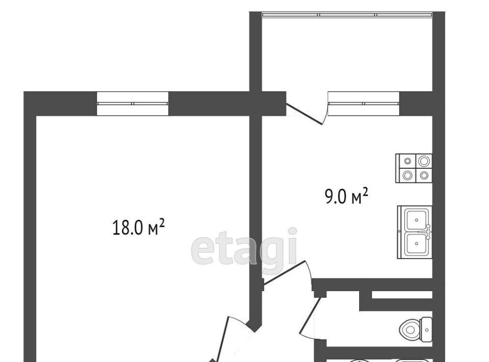 квартира г Новый Уренгой мкр Строителей 5к/5 фото 2