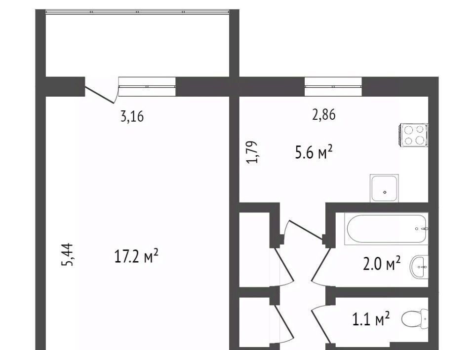 квартира г Новый Уренгой пр-кт Губкина 11 фото 2